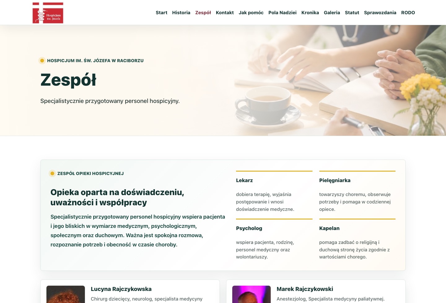Hospicjum Racibórz - zespół