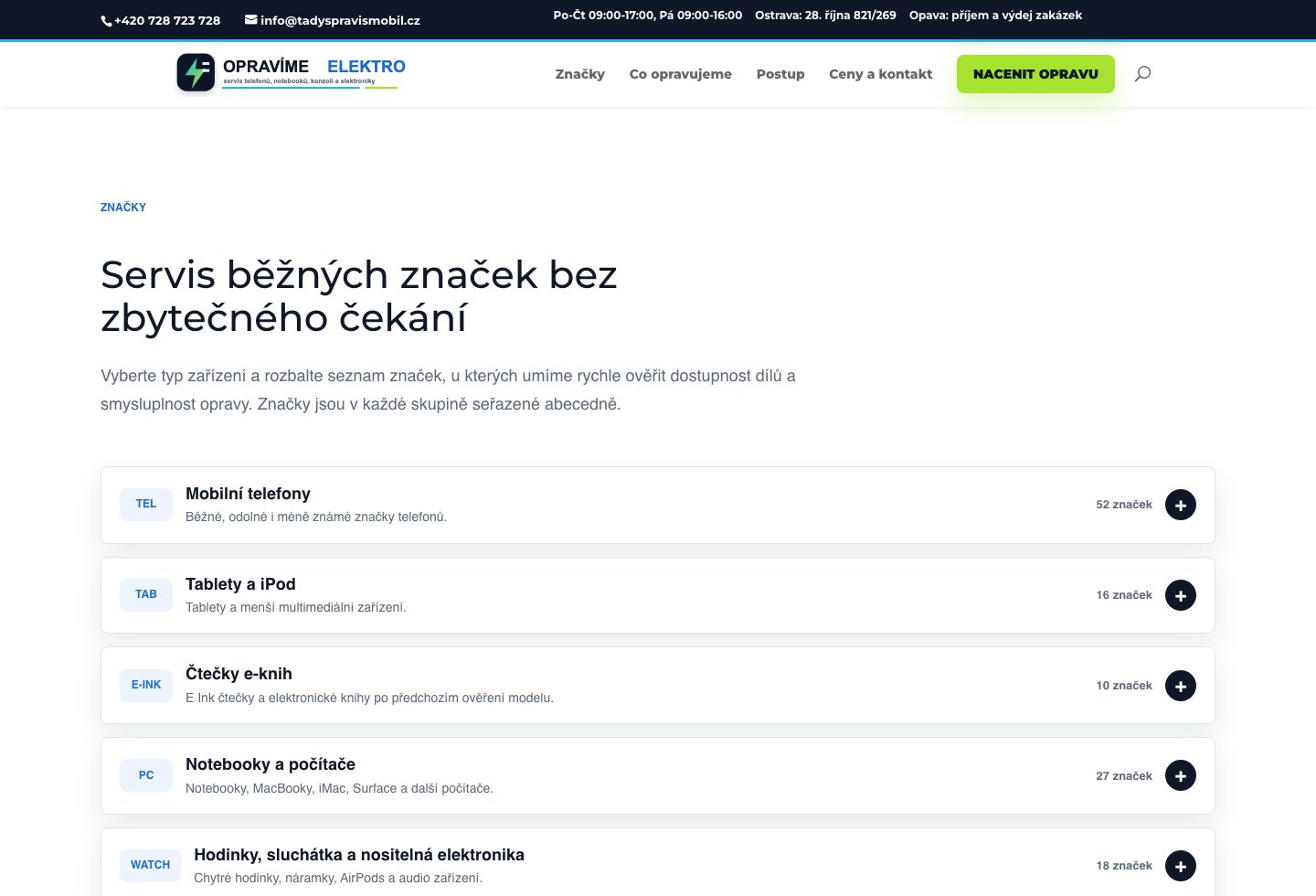 Opravime Elektro - marki