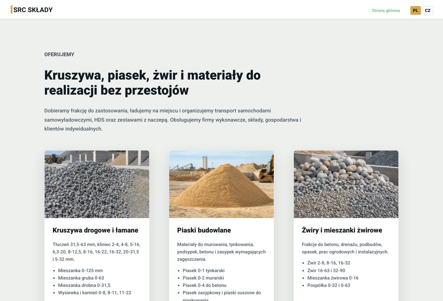 SRC Składy - oferta
