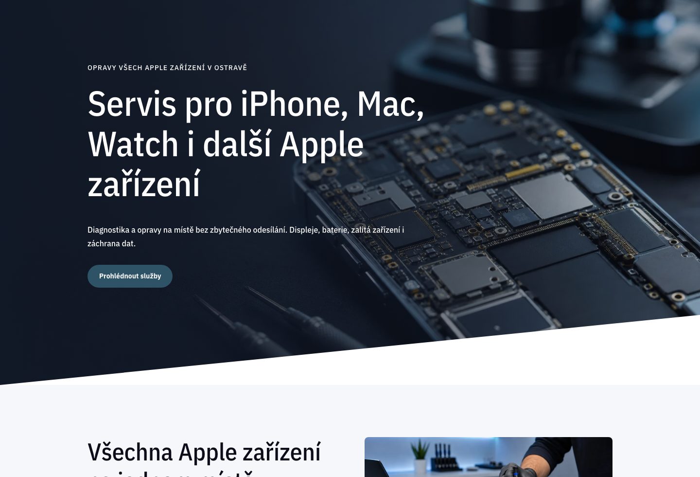 TadySpravisApple - pierwszy ekran